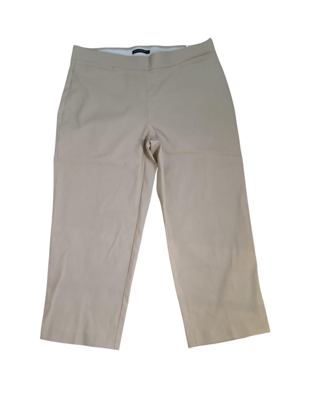 Counterparts Beige Cropped Straight-Leg Pants